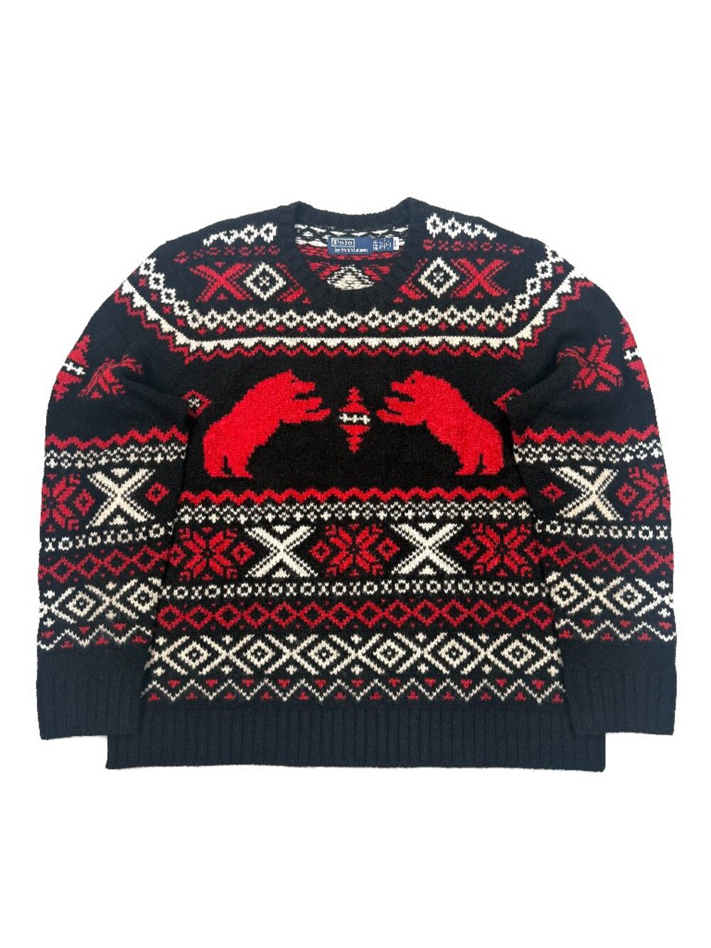 NWT POLO RALPH LAUREN POLAR BEAR FAIR ISLE WOOL SWEATER